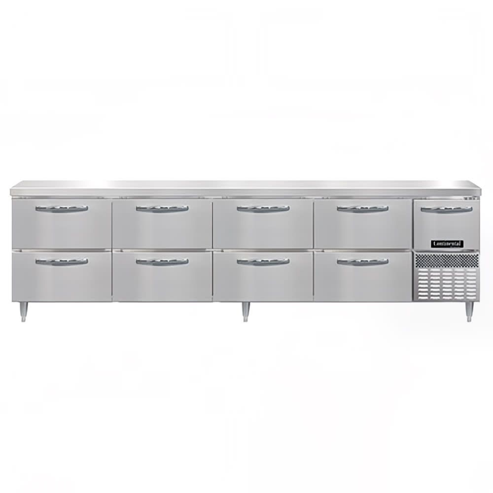 160-DRA118NSSD 118" Worktop Refrigerator w/ (5) Sections, 115v