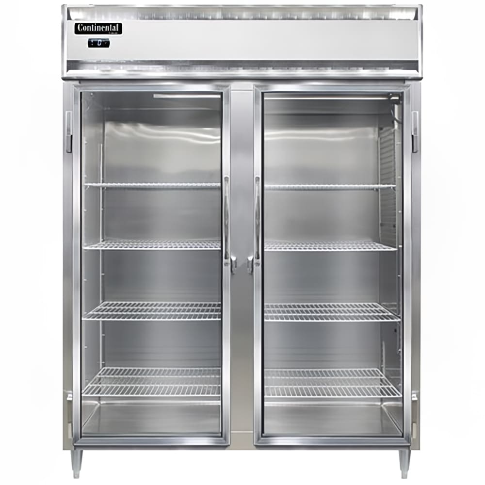 160-D2FENSAGD 57" Designer Line Two Section Reach In Freezer, (2) Left/Right Hinge Glass Doo...