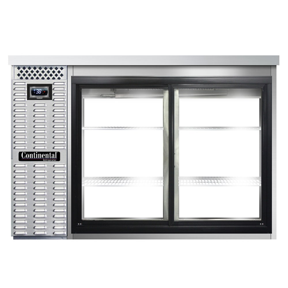 160-BB50NSSSGDPT 50" Bar Refrigerator - 4 Sliding Glass Doors, Stainless, 115v