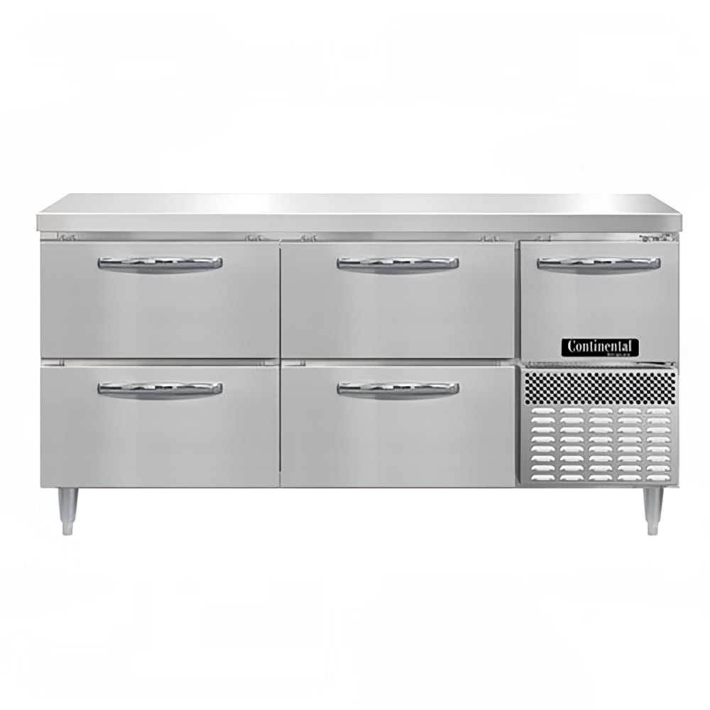 160-DRA68NSSD 68" Worktop Refrigerator w/ (3) Sections, 115v