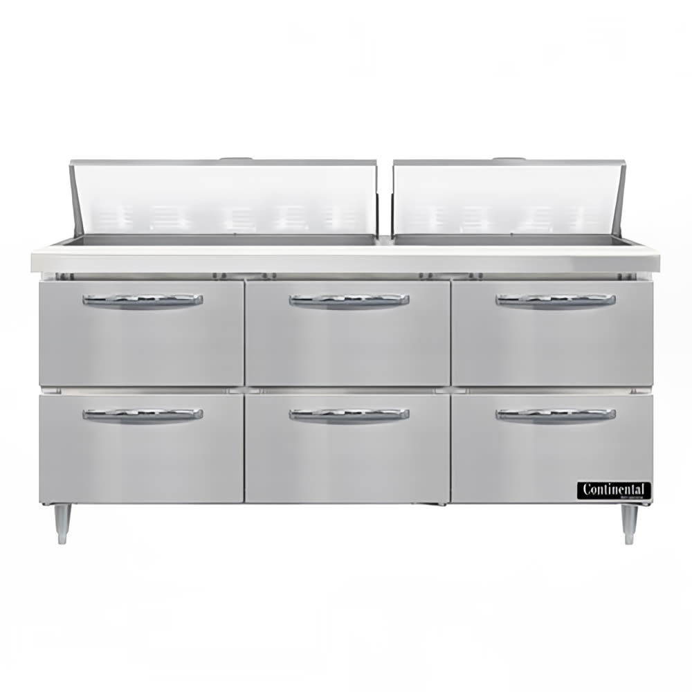 160-D72N18D 72" Designer Line Sandwich/Salad Prep Table w/ Refrigerated Base, 115v