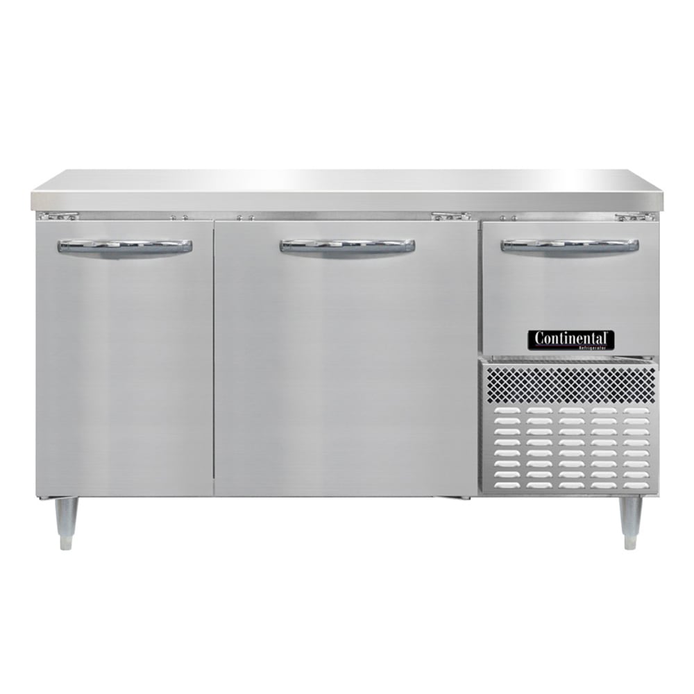 160-DRA60NSS 60" Worktop Refrigerator w/ (3) Sections, 115v