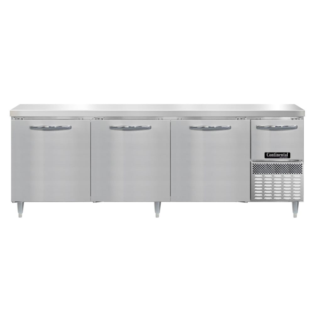 160-DRA93NSS 93" Worktop Refrigerator w/ (4) Sections, 115v