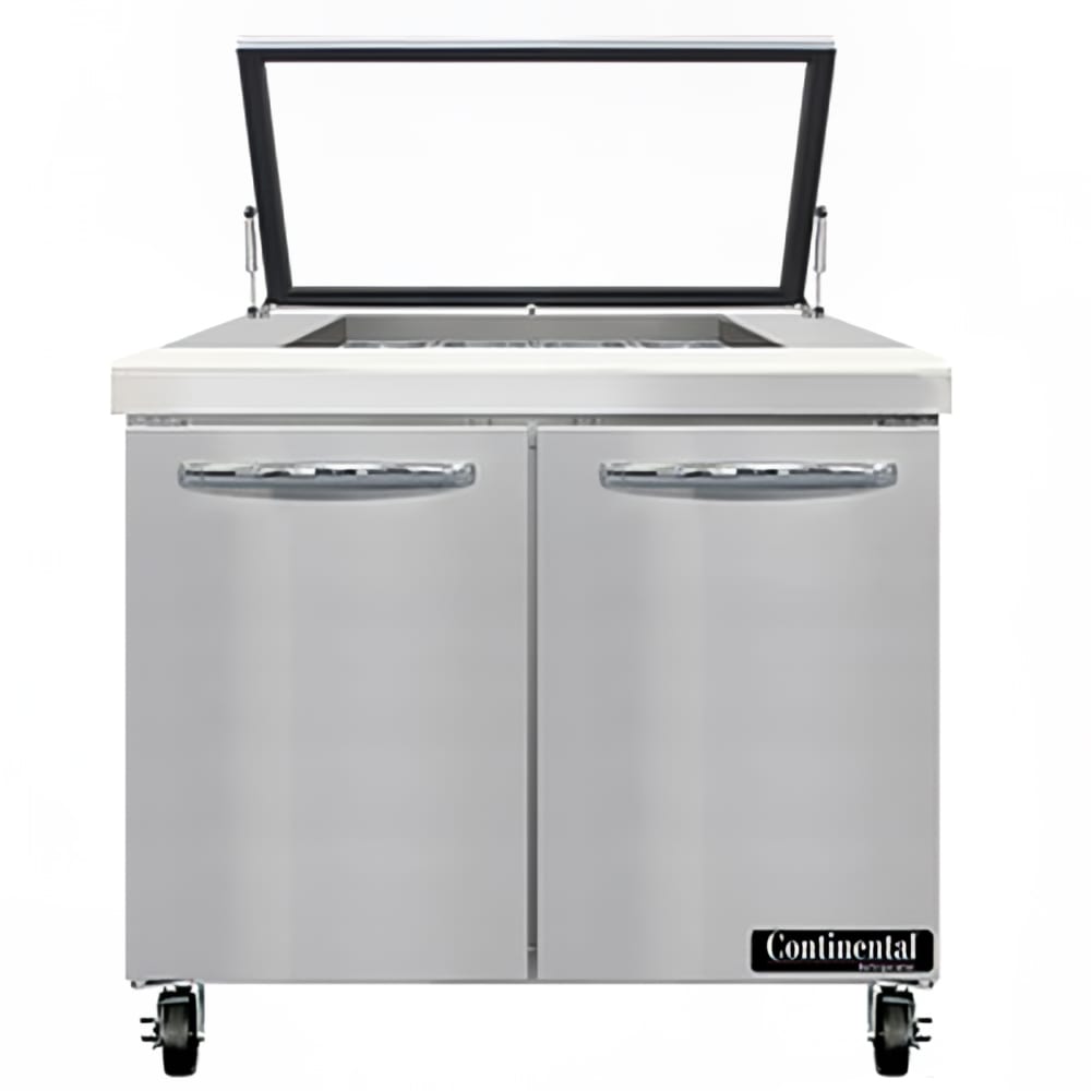 160-SW36N12MHGL 36" Sandwich/Salad Prep Table w/ Refrigerated Base, 115v