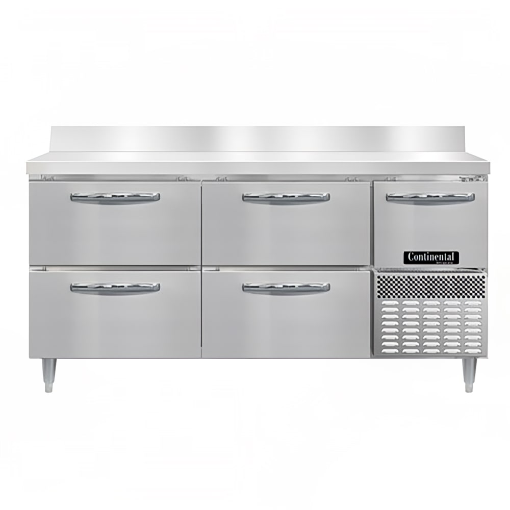 160-DRA68NSSBSD 68" Worktop Refrigerator w/ (3) Sections, 115v