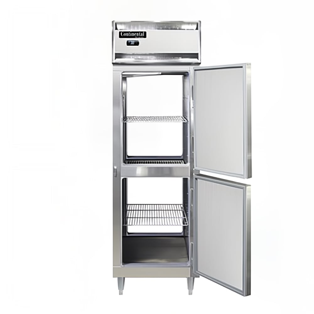 160-D1RNSSPTHD 26" One Section Pass Thru Refrigerator, (4) Right Hinge Solid Doors, Top Comp...