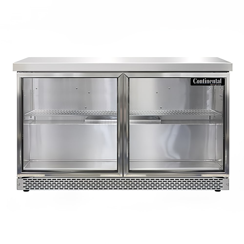 160-SW48NGDFB 48" Worktop Refrigerator w/ (2) Sections, 115v