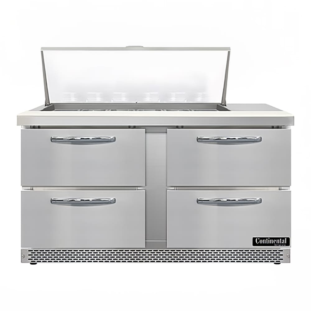 160-SW60N18MFBD 60" Sandwich/Salad Prep Table w/ Refrigerated Base, 115v