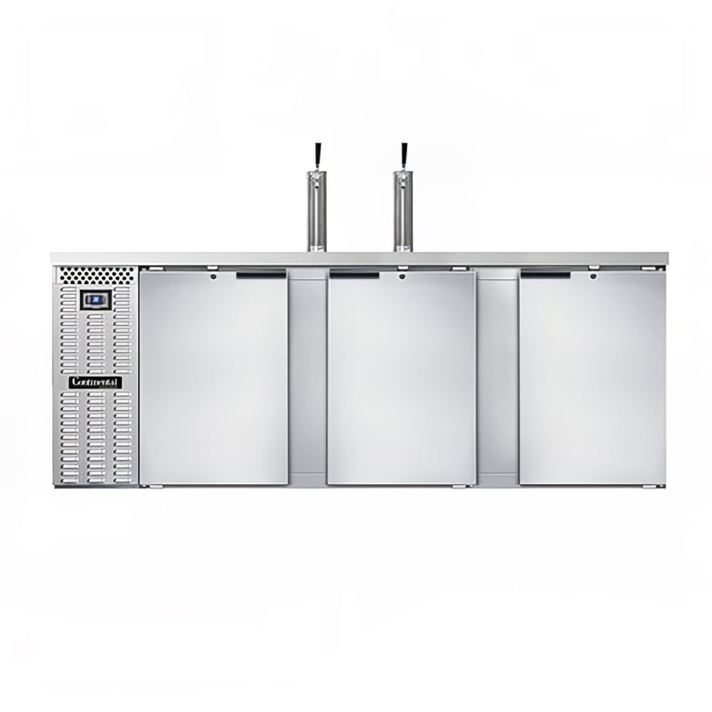 160-KC90SNSS 90" Kegerator Beer Dispenser w/ (4) Keg Capacity - (2) Column, Stainless, 115v
