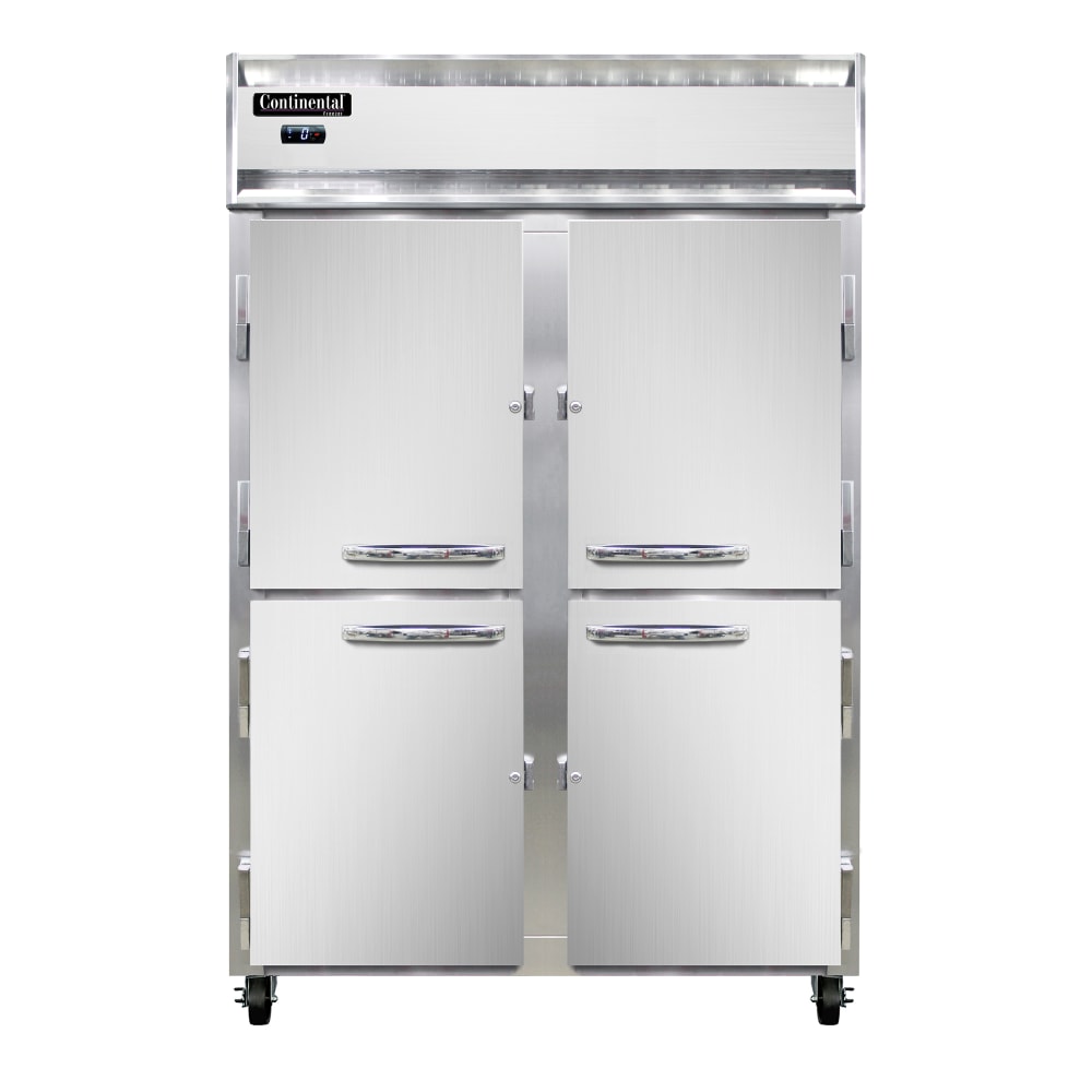 160-2FNHD 52" Two Section Reach In Freezer, (4) Left/Right Hinge Solid Doors, 115v