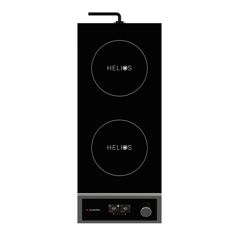 CookTek HTF-9500-FB25-1 Helios Countertop Commercial Induction Cooktop w/ (2) Burners, 240v