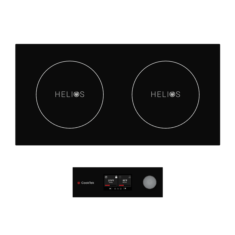CookTek HTD-9500-SS25-1 Helios Drop-In Commercial Induction Cooktop w/ (2) Burners, 240v