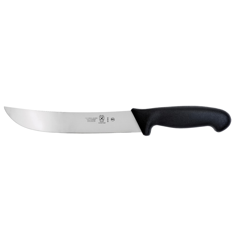 Mercer Culinary M13610 10" Cimeter Knife w/ Black Textured Glass-Reinforced Nylon Handle, Ice Hardened High-Carbon German S