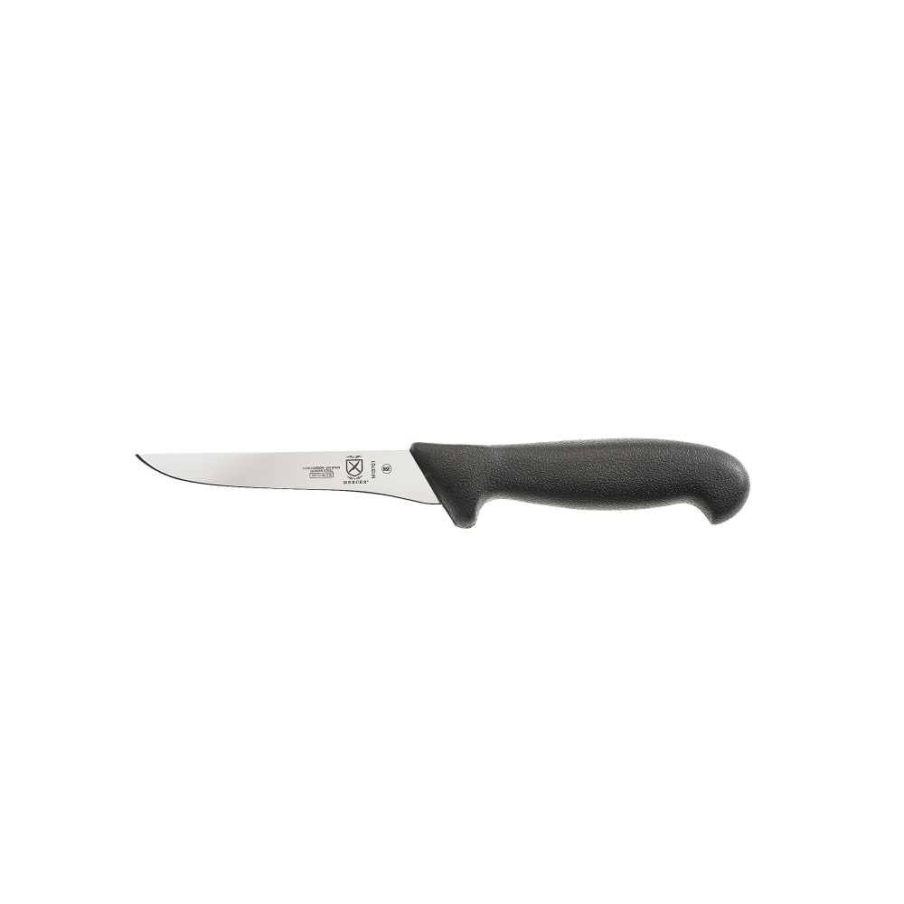 Mercer Culinary M13702 5 1/10" Boning Knife w/ Black Textured Nylon Handle, High-Carbon German Steel