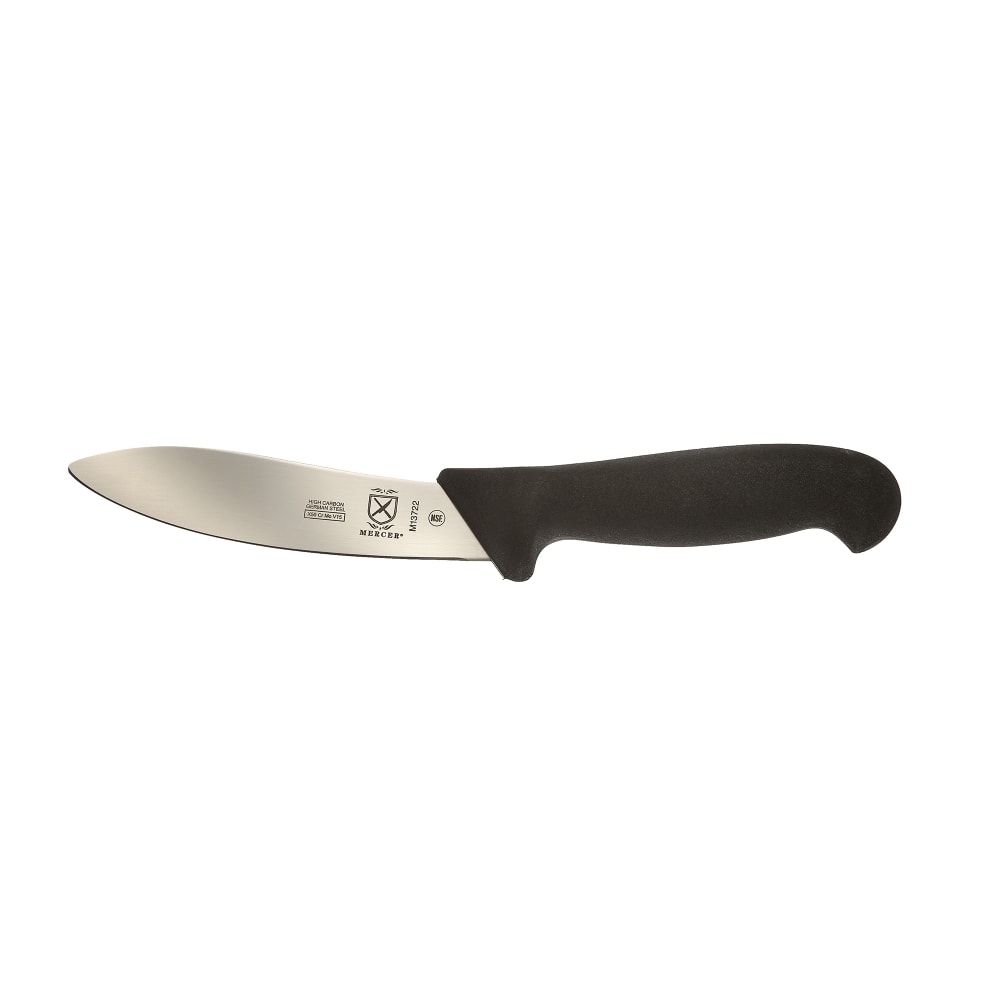 Mercer Culinary M13722 5" Lamb Skinning Knife w/ Black Textured Glass-Reinforced Nylon Handle, Ice Hardened High-Carbon Ger