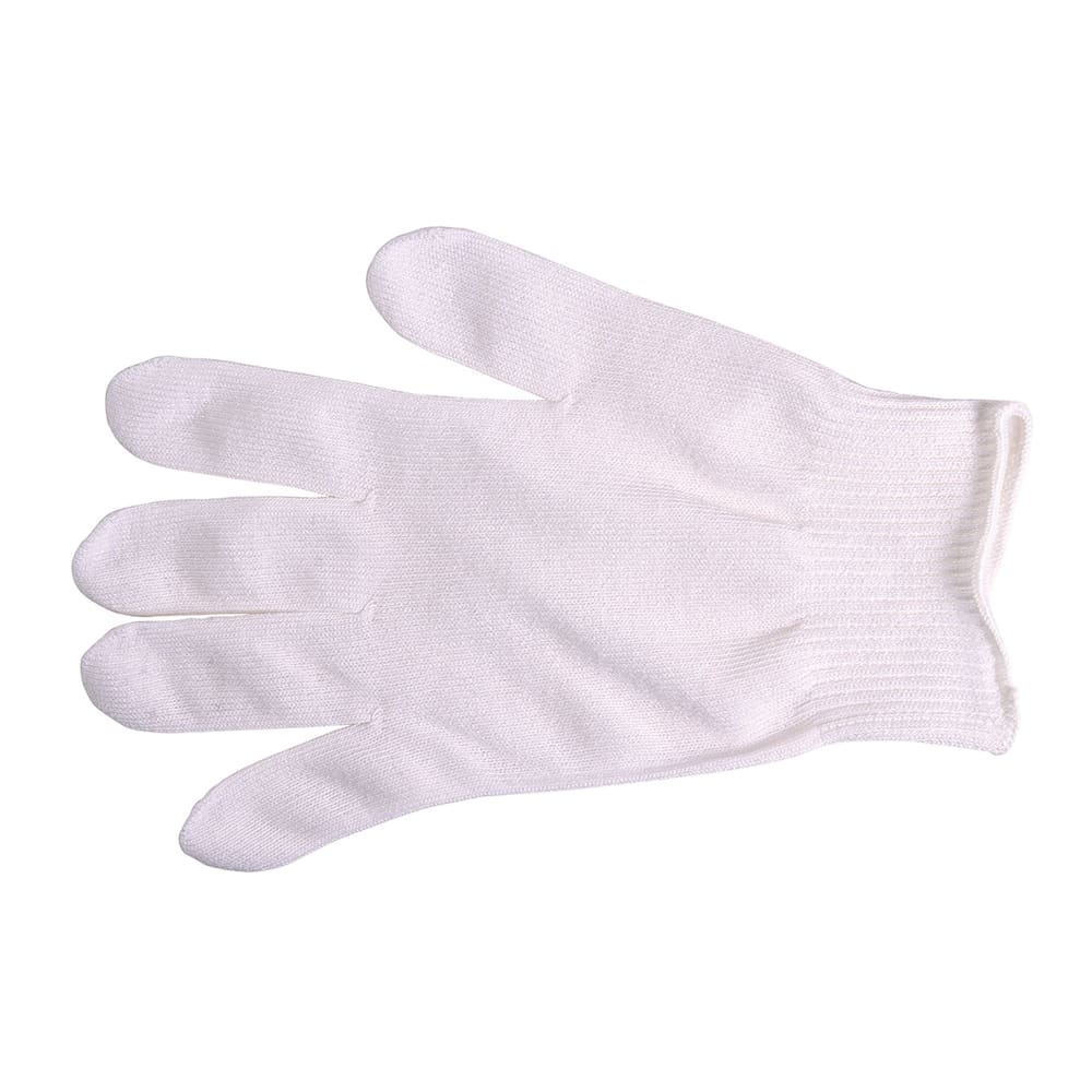 Mercer Culinary M33411L Large Cut Resistant Glove - Polyethylene Reinforced Knit, White w/ White Cuff