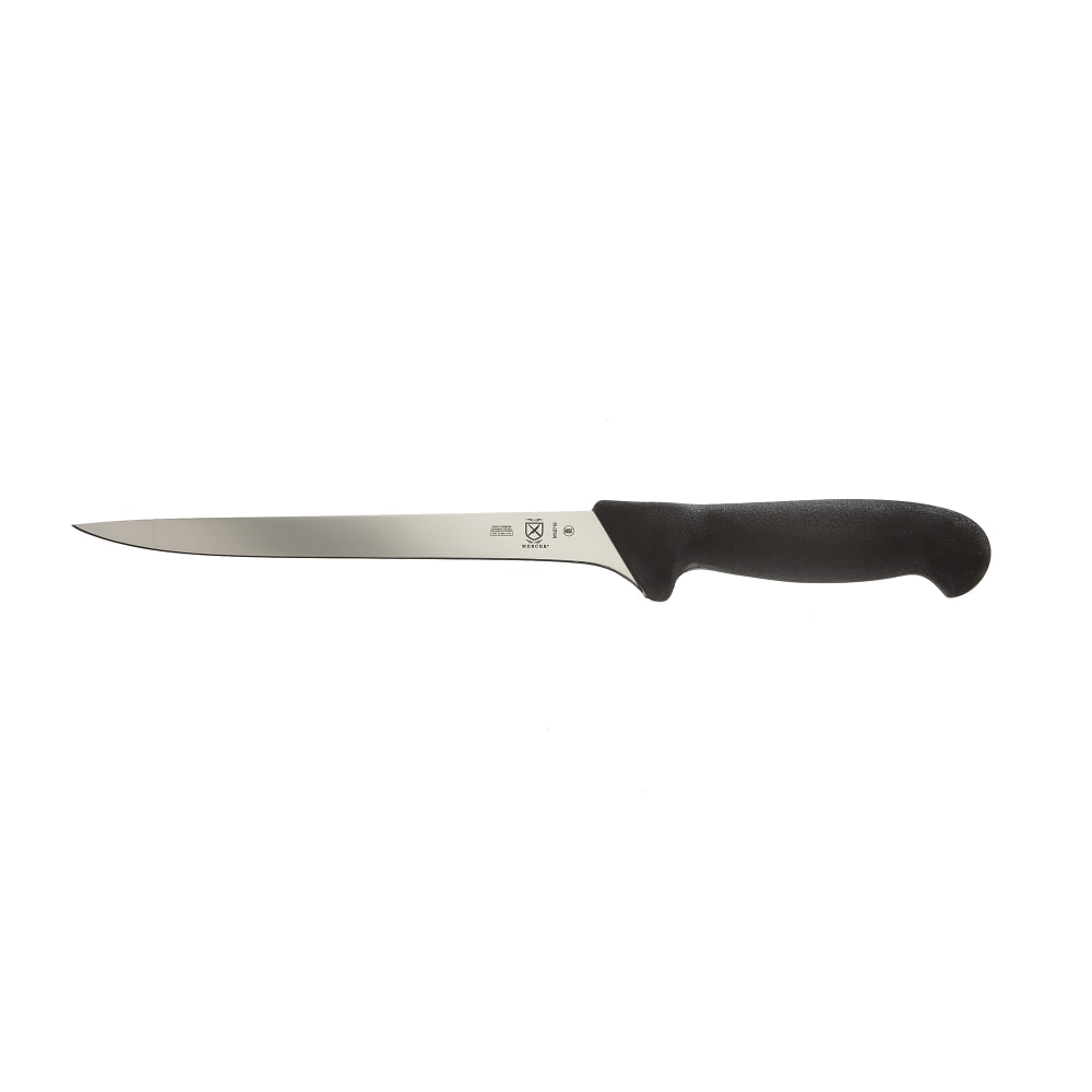 Mercer Culinary M13719 8 1/2" Fillet Knife w/ Black Textured Nylon Handle, High-Carbon German Steel