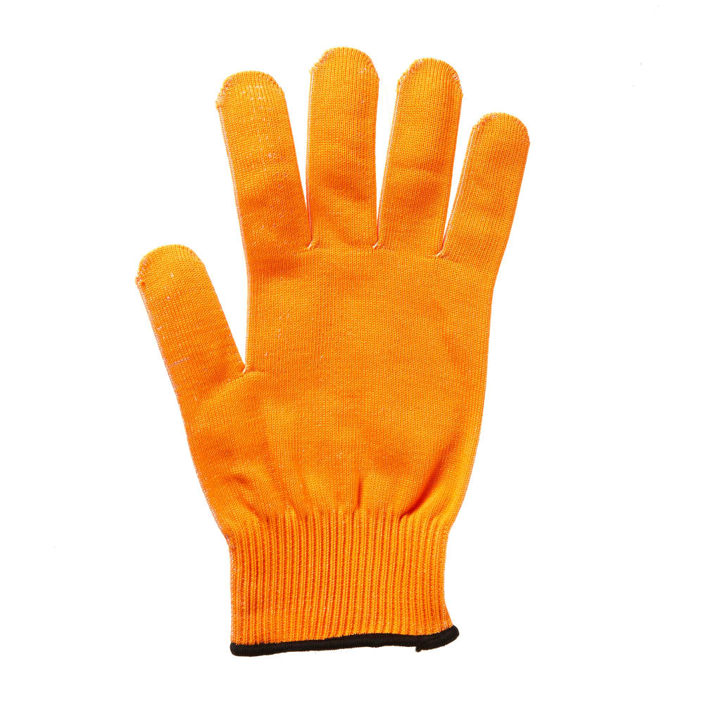 Mercer Culinary M33415OR1X 1X-Large Cut Resistant Glove - Ultra High Molecular Polyethylene, Orange w/ Black Cuff