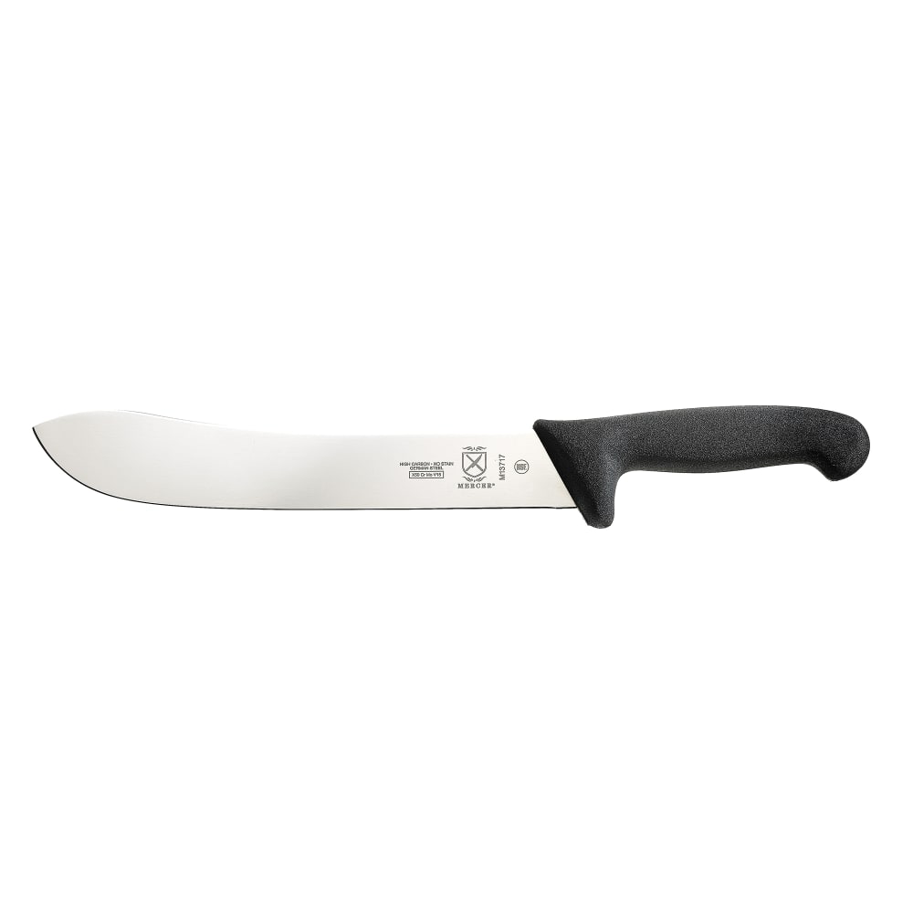Mercer Culinary M13717 10" Butcher Knife w/ Black Textured Glass-Reinforced Nylon Handle, Ice Hardened High-Carbon German S