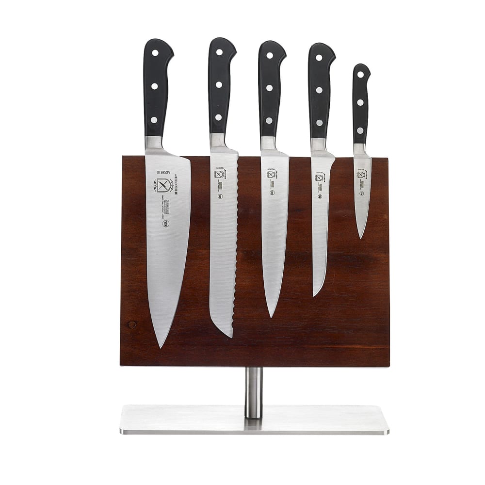 Mercer Culinary M21940 6 Piece Knife Set w/ Acacia Magnetic Board