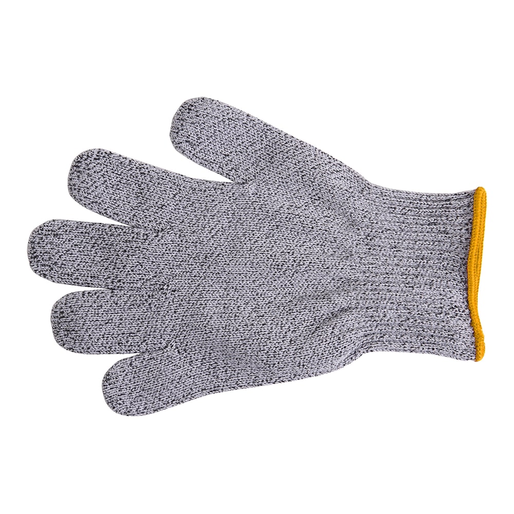 Mercer Culinary M33412XS Extra Small Cut Resistant Glove - Blended Material, Gray w Gold Cuff