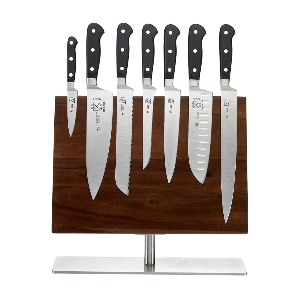 Mercer Culinary M21941 8 Piece Knife Set w/ Acacia Magnetic Board