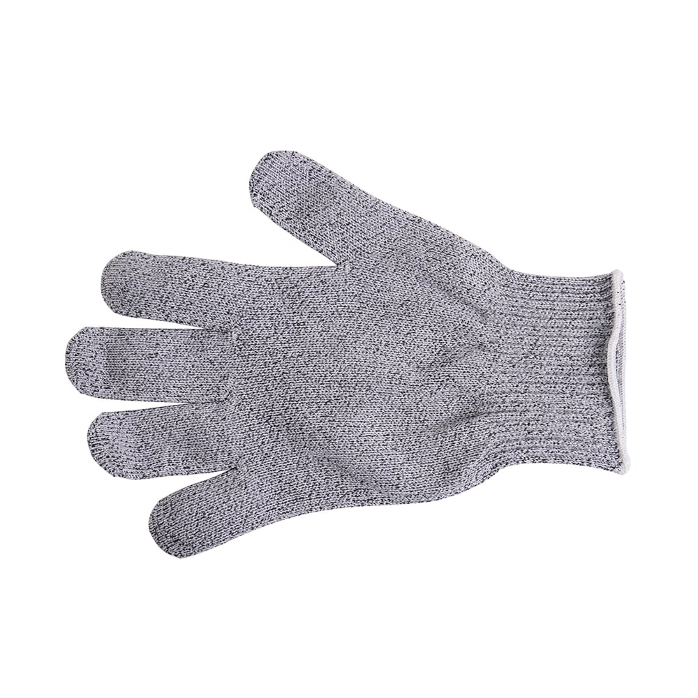 Mercer Culinary M33412L Large Cut Resistant Glove - Blended Material, Gray w/ White Cuff