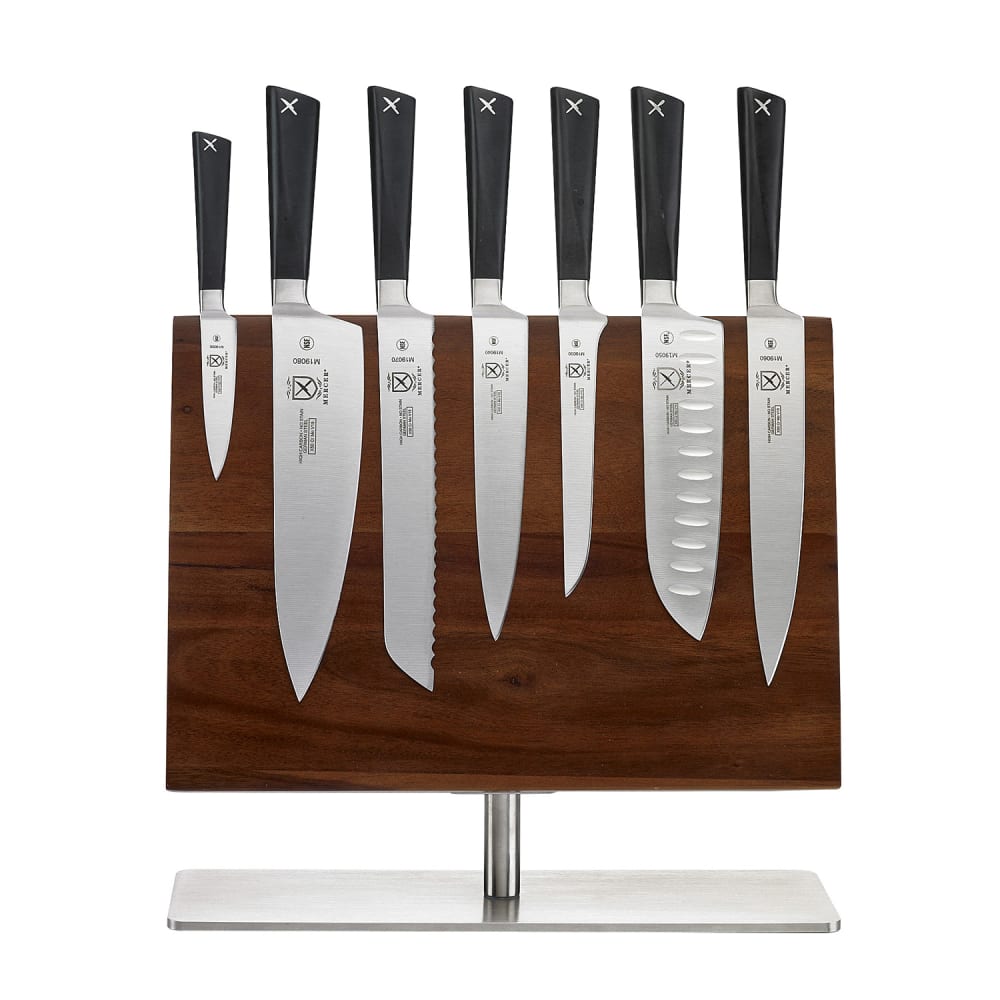 Mercer Culinary M21945 8 Piece Knife Set w/ Acacia Magnetic Board