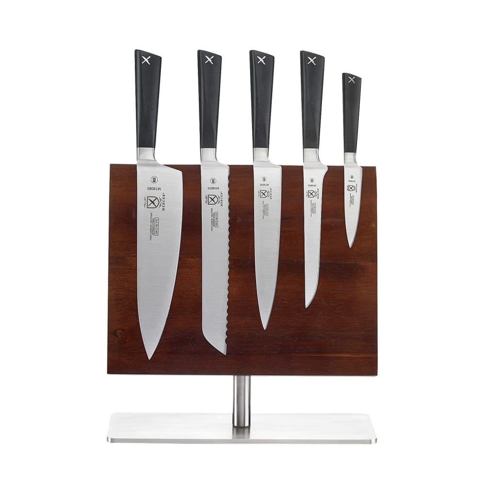 Mercer Culinary M21944 6 Piece Knife Set w/ Acacia Magnetic Board