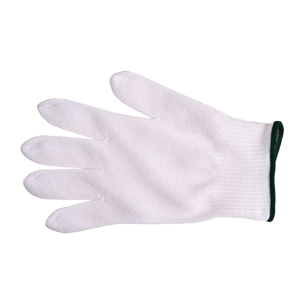 Mercer Culinary M334111X 1X-Large Cut Resistant Glove - Polyethylene Reinforced Knit, White w/ Black Cuff