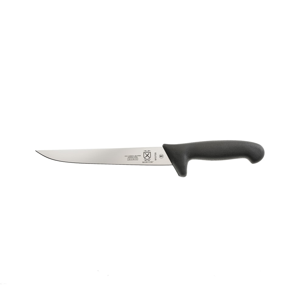 Mercer Culinary M13705 8 1/4" Sticking/Flank Knife w/ Black Textured Nylon Handle, High-Carbon German Steel