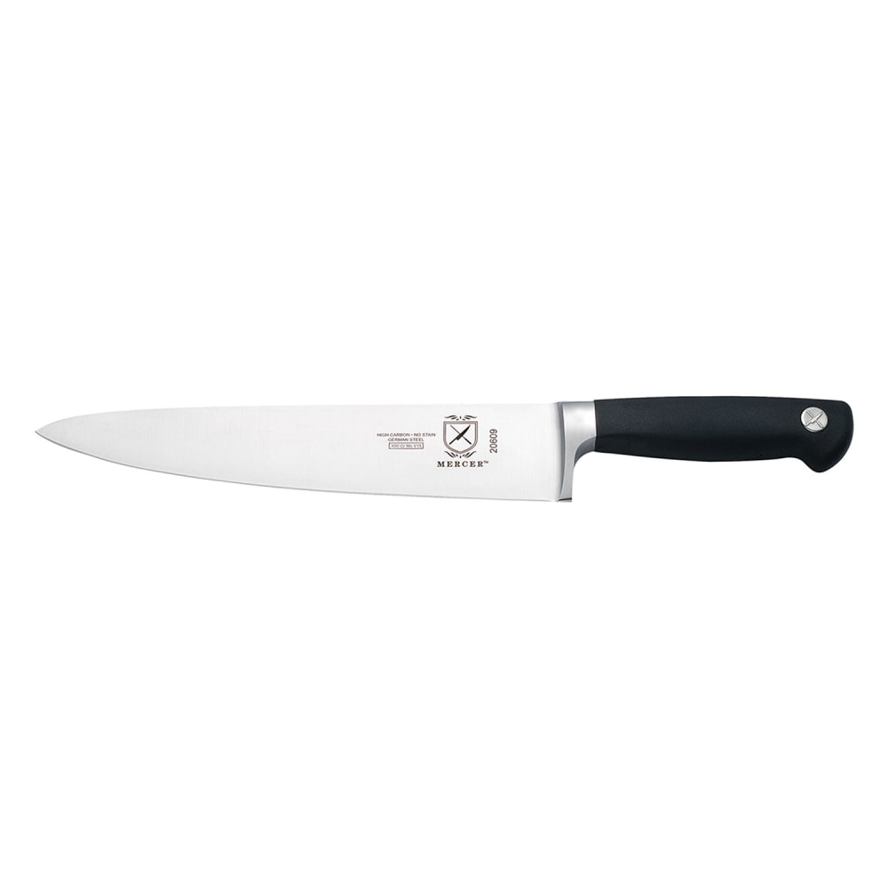 Mercer Culinary M20609 9" Chef's Knife w/ Black Non-Slip Santoprene® Handle, High-Carbon German Steel