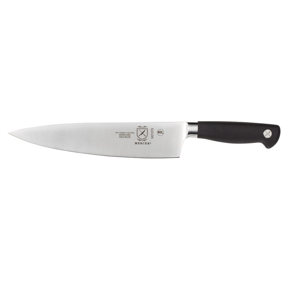 Mercer Culinary M21079 9" Chef's Knife w/ Black Non-Slip Santoprene® Handle, High-Carbon German Steel