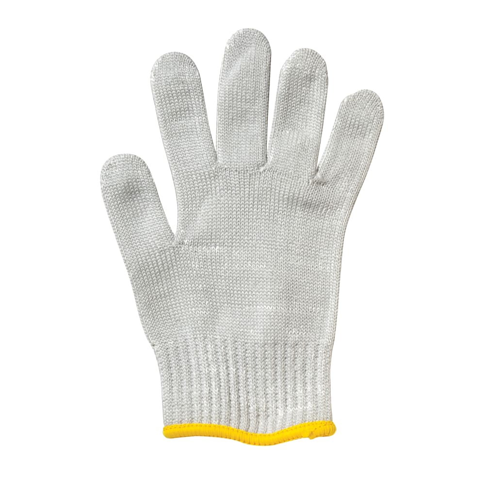 Mercer Culinary M33413XS Extra Small Cut Resistant Glove - Stainless Steel Reinforced, White w/ Gold Cuff