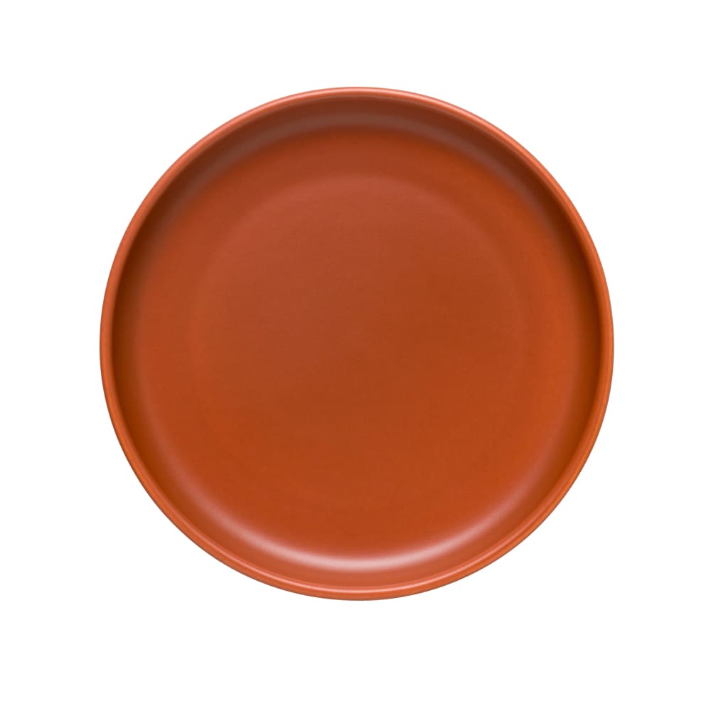 192-DRI18C 7 3/4" Round Driftstone Flat Coupe Plate - Porcelain, Clay