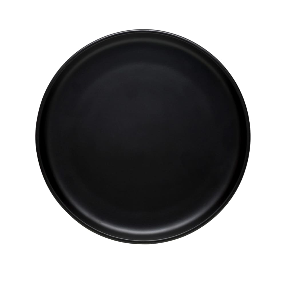 192-DRI19O 9" Round Driftstone Flat Coupe Plate - Porcelain, Onyx