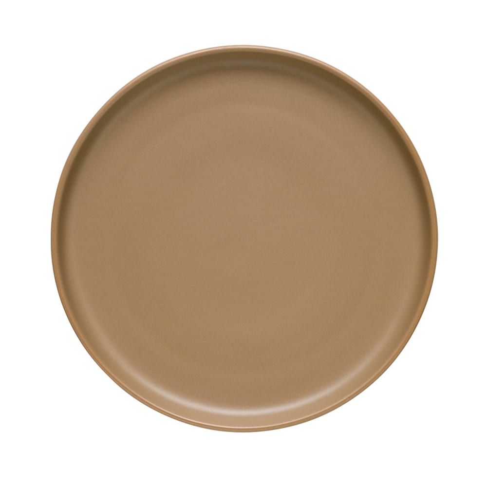 192-DRI20S 10 1/2" Round Driftstone Flat Coupe Plate - Porcelain, Sand