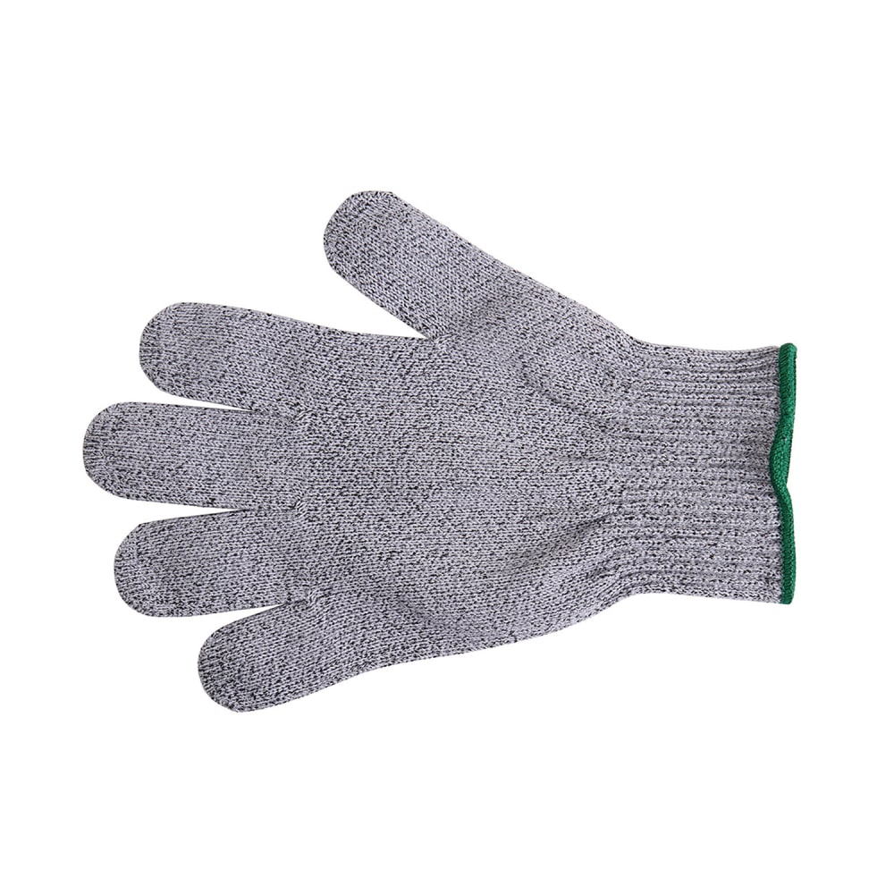 Mercer Culinary M33412M Medium Cut Resistant Glove - Blended Material, Gray w/ Green Cuff