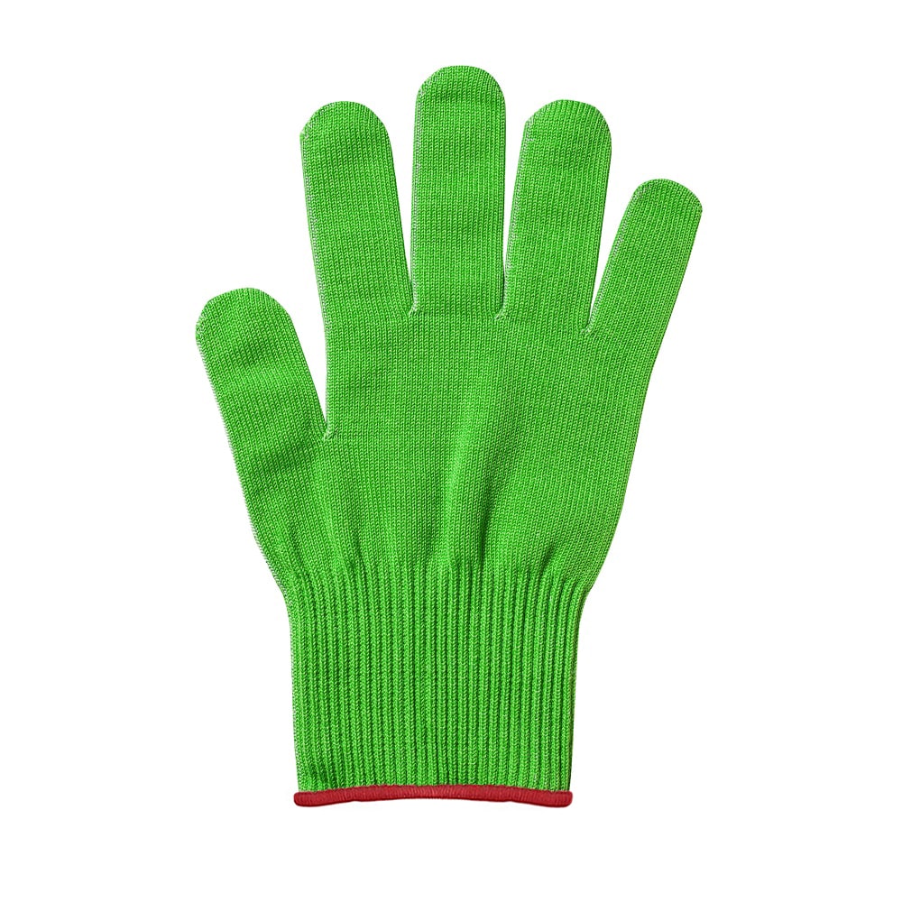 Mercer Culinary M33415GRS Small Cut Resistant Glove - Ultra High Molecular Polyethylene, Green w/ Red Cuff