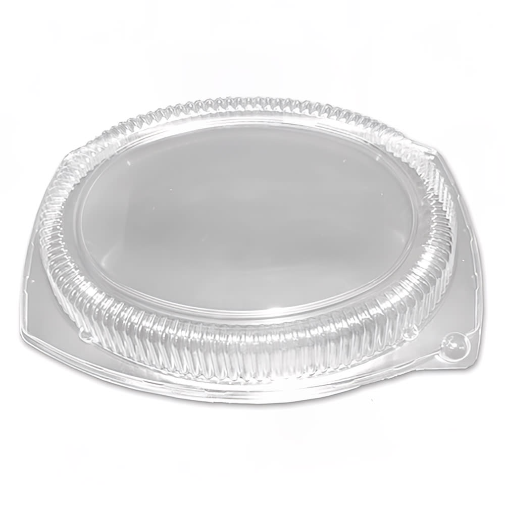 389-591072 Lid for Oval Platters - 13" x 10" - Polystyrene, Clear