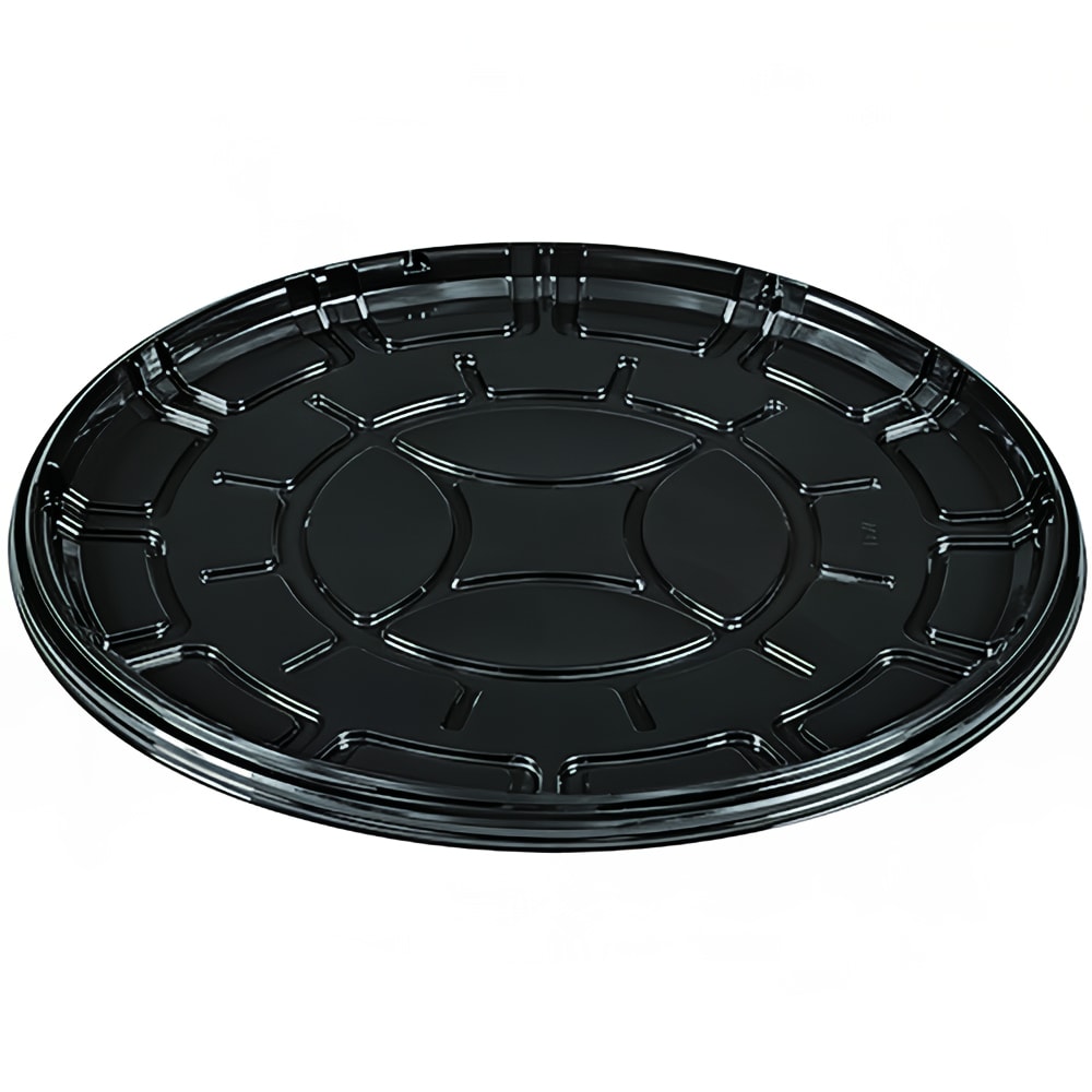 389-607762 18" Disposable Catering Display Tray - PET, Black