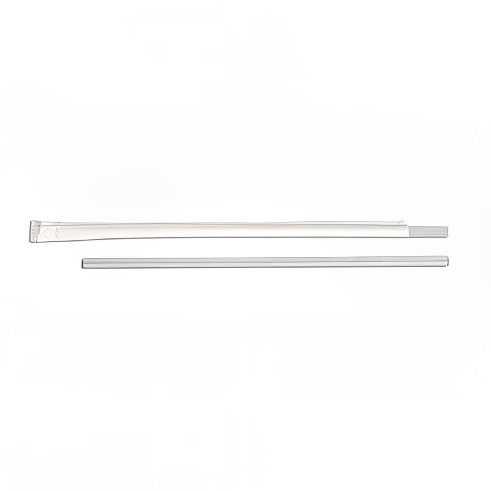 389-573166 10 1/4" Wrapped Jumbo Straws - Polypropylene, Clear