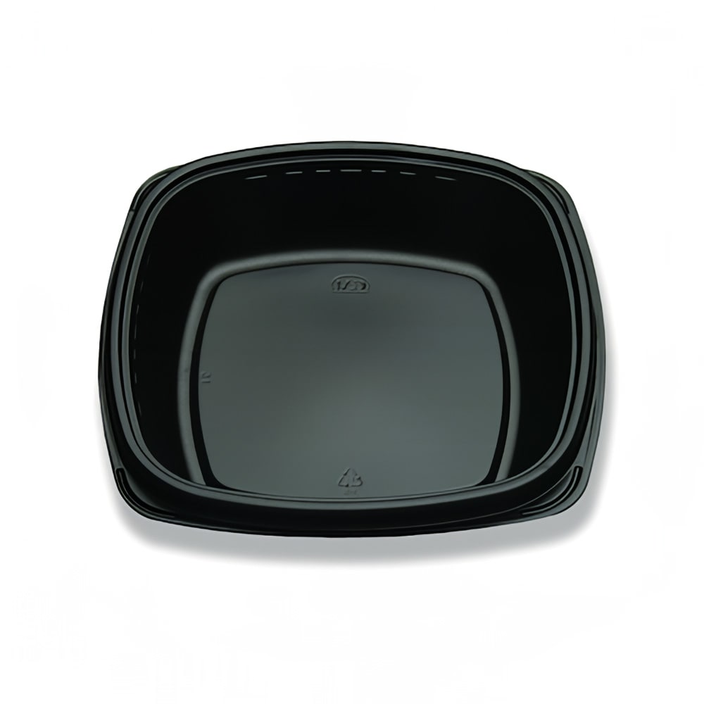 389-624127 9" Square Container - Polystyrene, Black