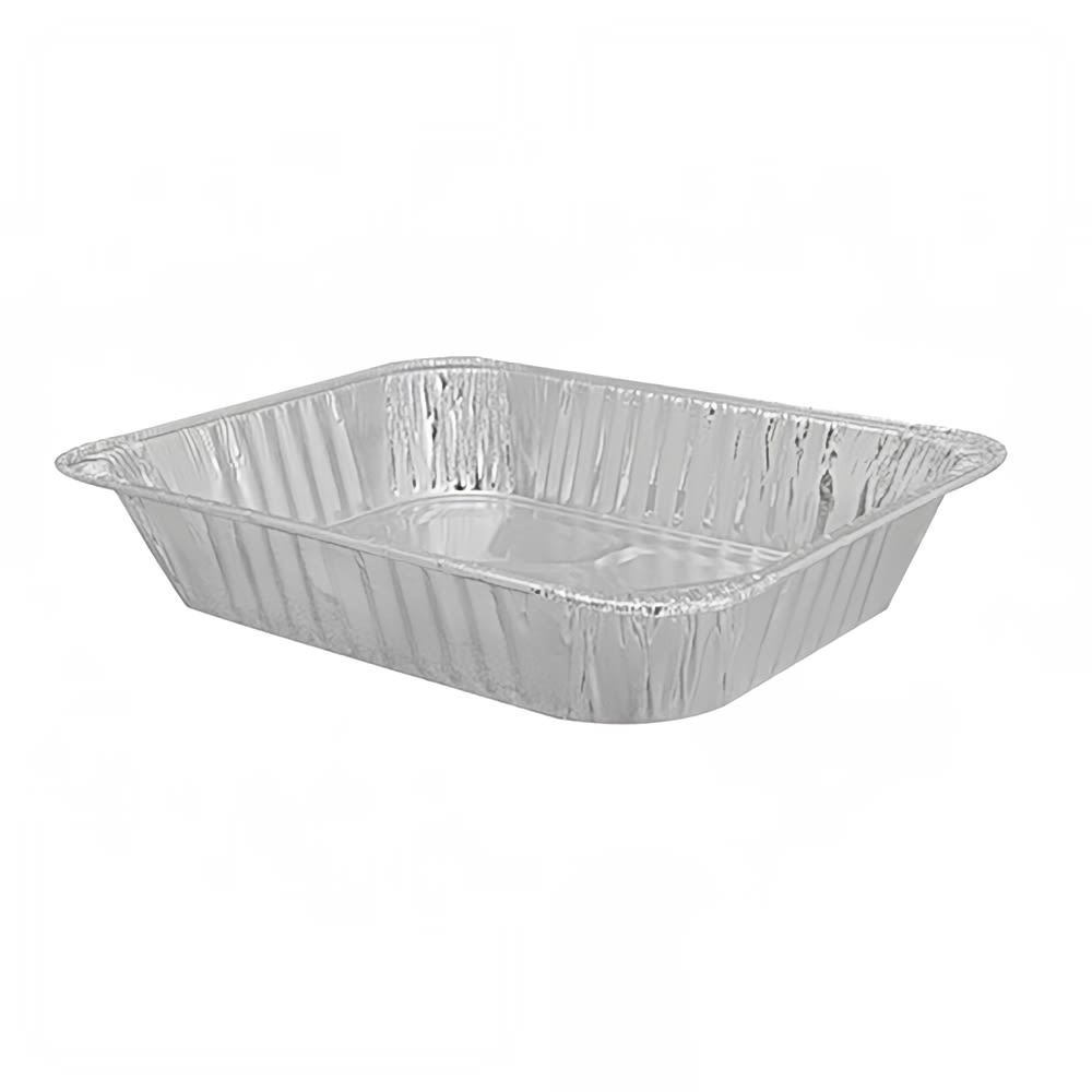 389-649261 Half Size Steam Pan - 10 2/5" x 12 3/4", Aluminum Foil