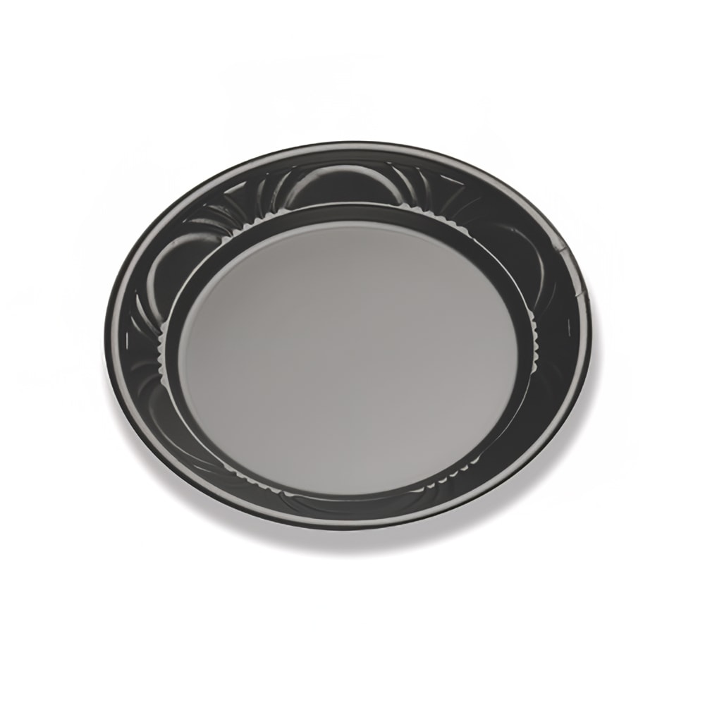 389-611335 6" Disposable Plate - Polystyrene, Black