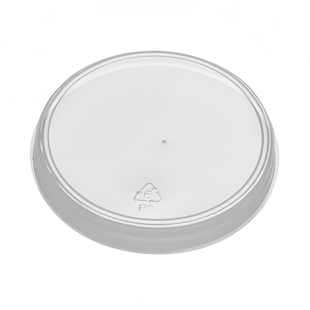 389-626351 Flat Lid for Bowls - Polystyrene, Clear