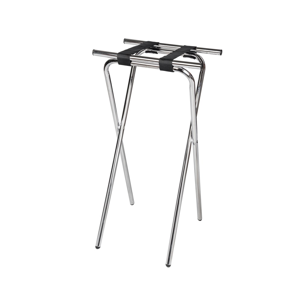 202-10361 36"H Folding Tray Stand w/ Black Straps - 19" x 15" Top, Steel Frame w/...