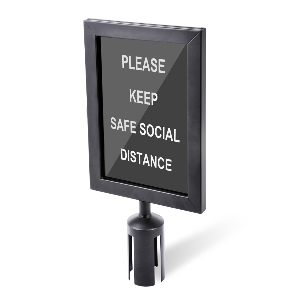 202-5847BK Sign Frame for 5800BK Stanchion, Black