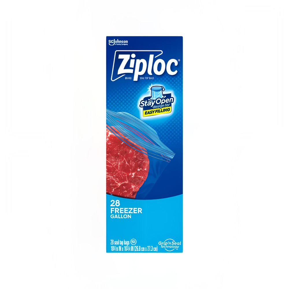 010-534797 Ziploc Zipper Seal Top Bag - 10 9/16"L x 10 3/4"W, Clear