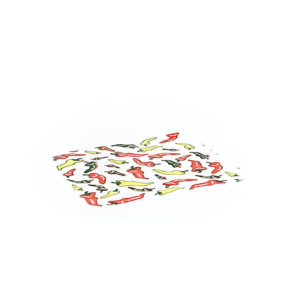 240-580134 Mexican Pepper Deli Paper - 12" x 12", Dry Wax, Multi-Colored